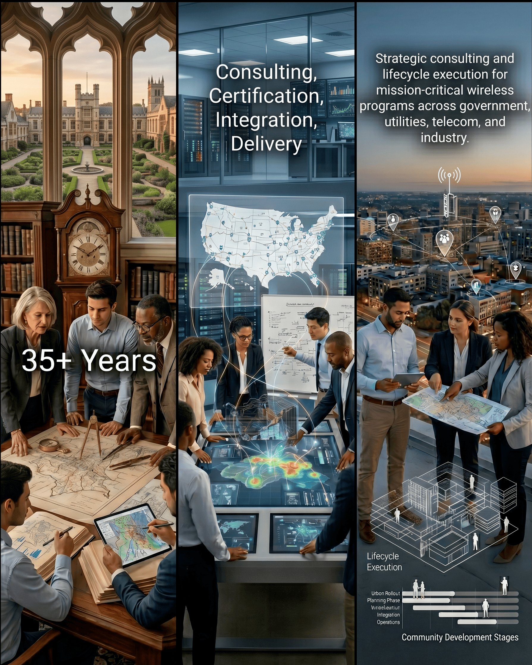 Mobile wireless engineering and deployment operations